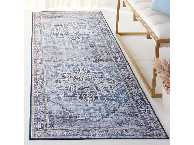 Tapis Bleu/Gris 76 X 244 cm - Brisa