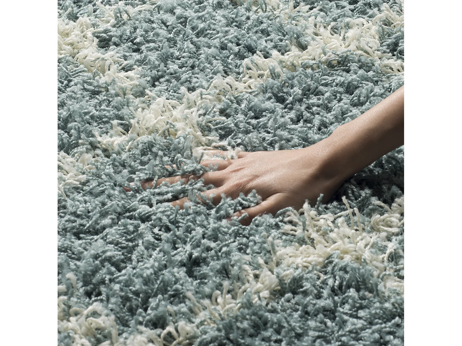 Tapis Vert/Neutre 91 X 152 cm - Natalia
