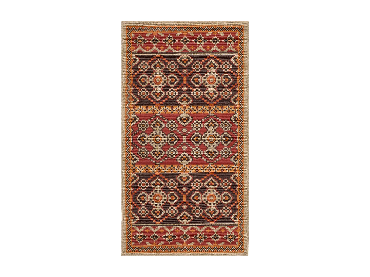 Tapis Rouge/Marron 122 X 170 cm - Alia