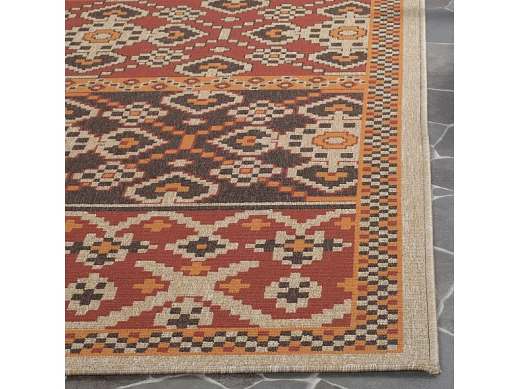 Tapis Rouge/Marron 122 X 170 cm - Alia