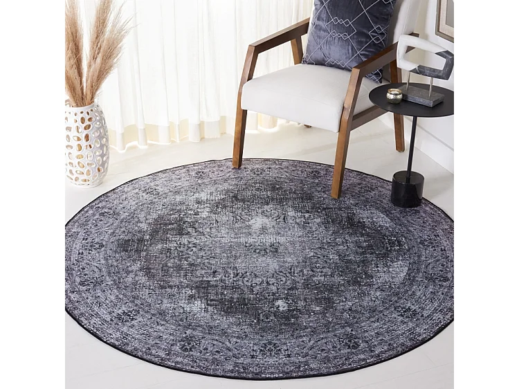 Tapis Noir/Gris 183 X 183 cm - Veda
