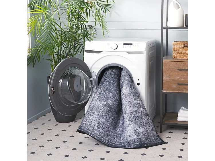 Tapis Noir/Gris 183 X 183 cm - Veda