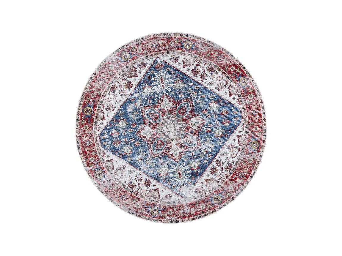 Tapis Bleu/Rouge 183 X 183 cm - Solana