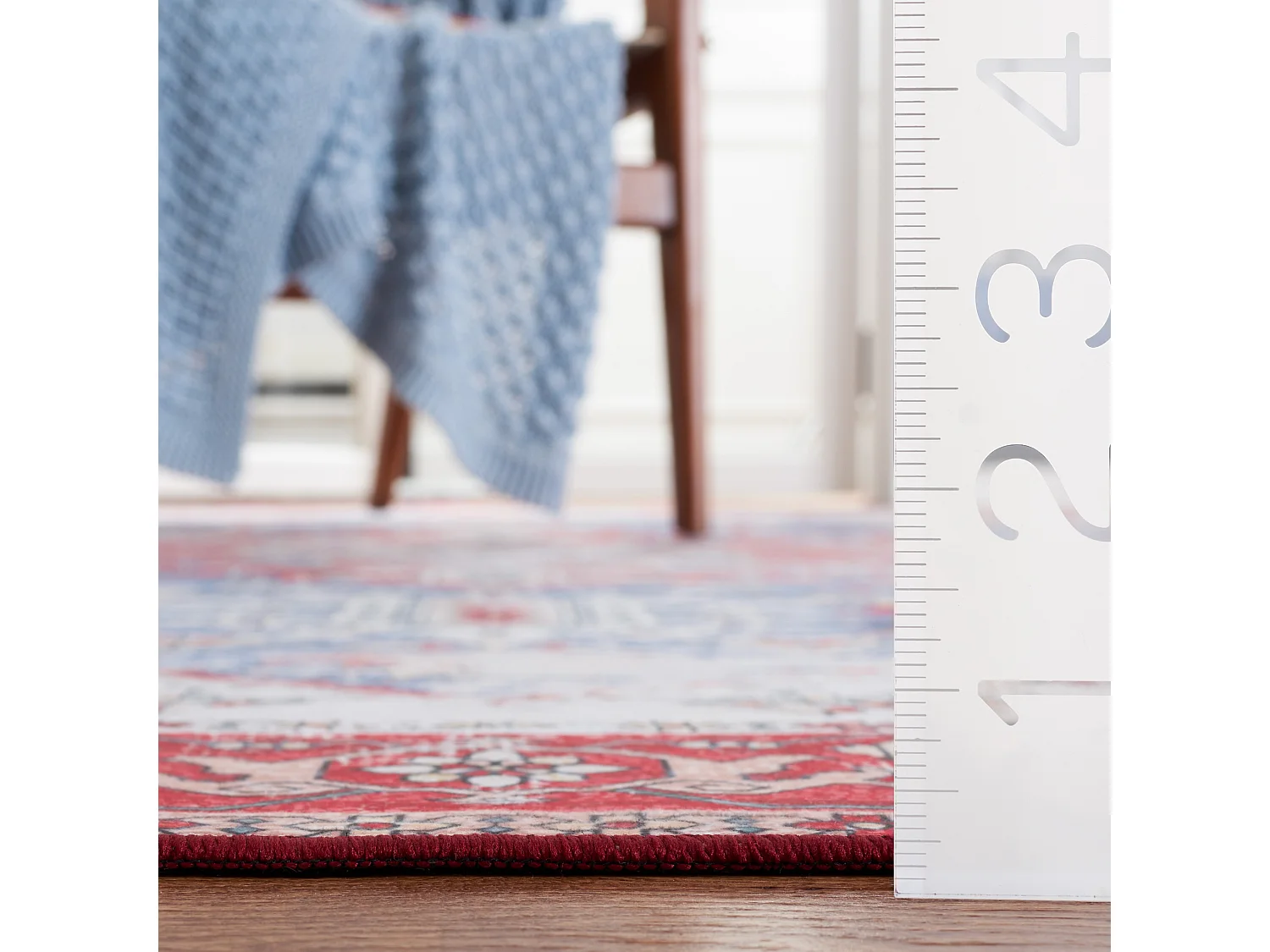Tapis Bleu/Rouge 183 X 183 cm - Solana