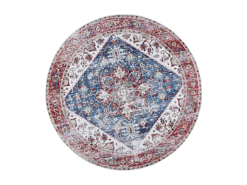 Tapis Bleu/Rouge 183 X 183 cm - Solana