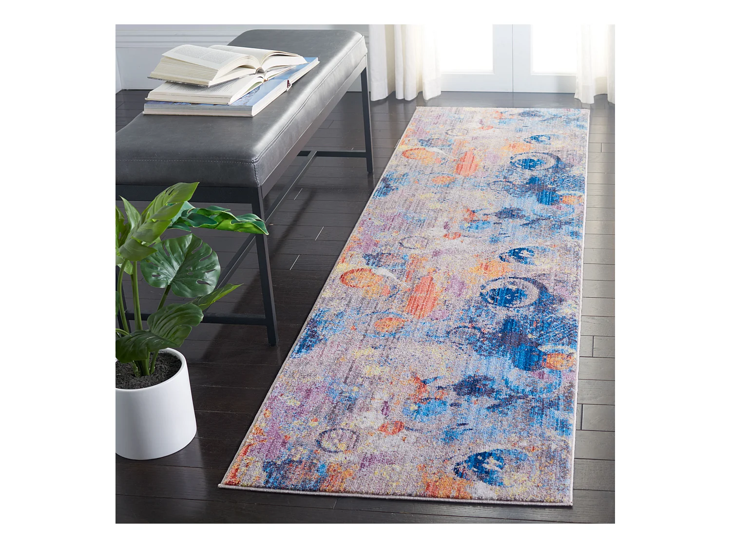 Tapis Gris/Bleu 69 X 244 cm - Nalla