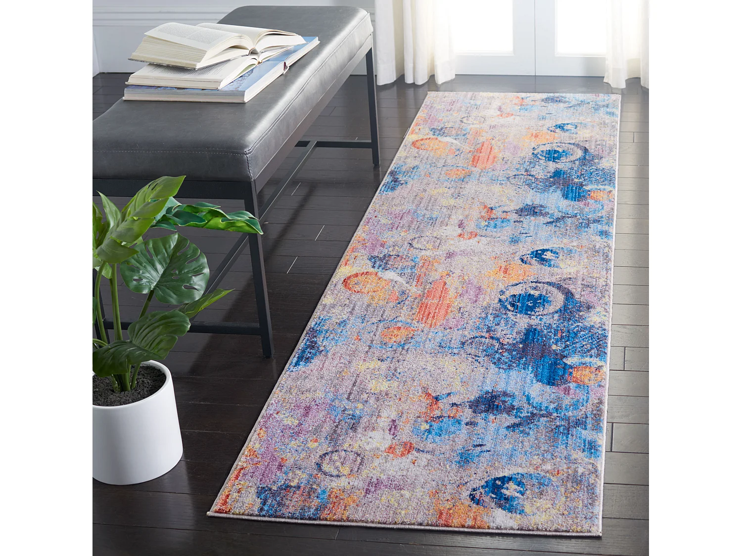 Tapis Gris/Bleu 69 X 244 cm - Nalla