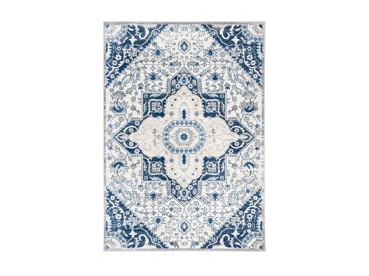 Tapis Neutre/Bleu 122 X 183 cm - Maeve