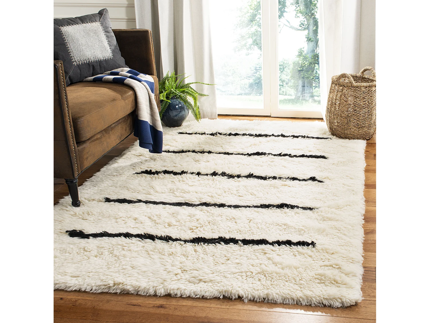 Tapis Neutre/Noir 160 X 229 cm - Jacinta