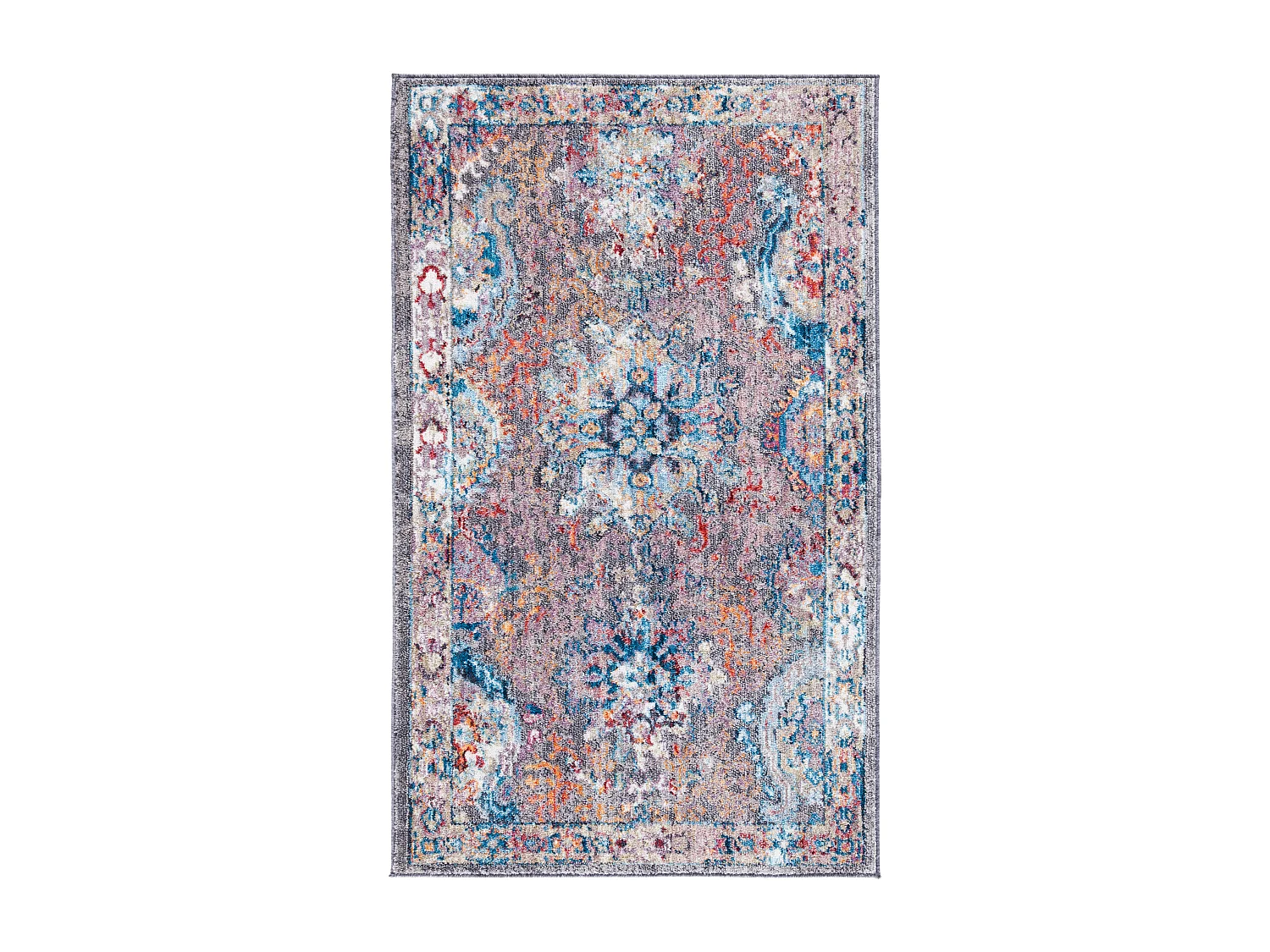 Tapis Gris/Bleu 91 X 152 cm - Lesley