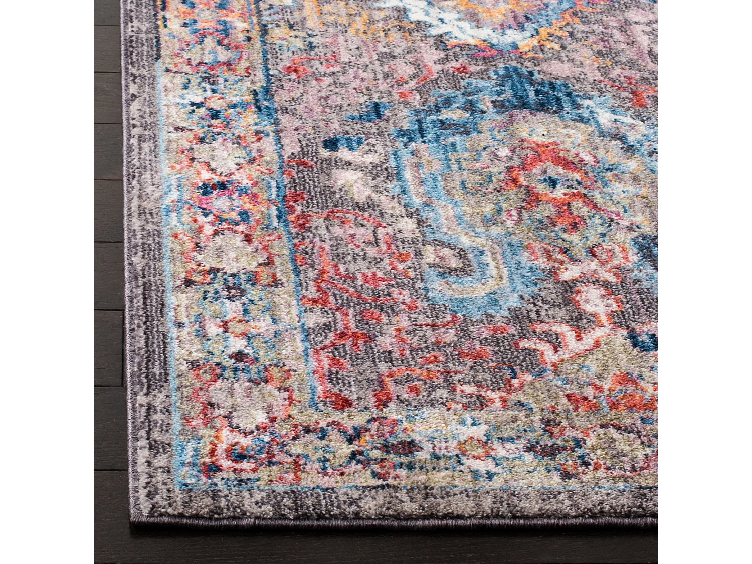 Tapis Gris/Bleu 91 X 152 cm - Lesley