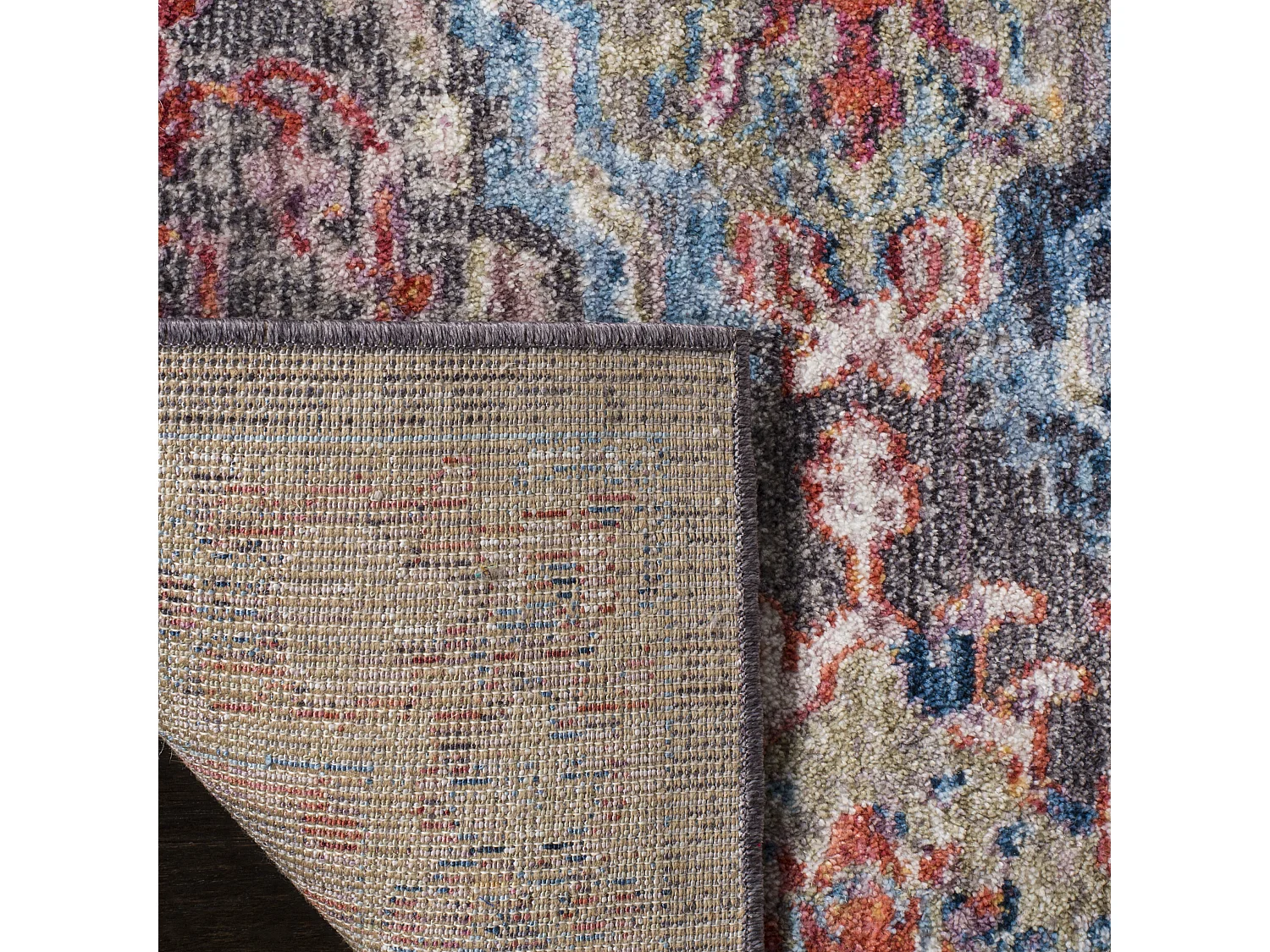 Tapis Gris/Bleu 91 X 152 cm - Lesley