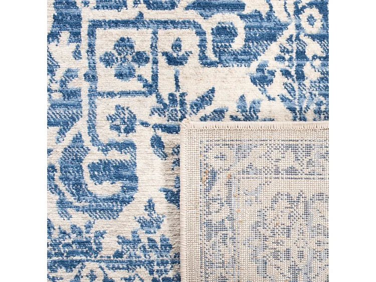 Tapis Bleu Marine/Gris 91 X 152 cm - Melany