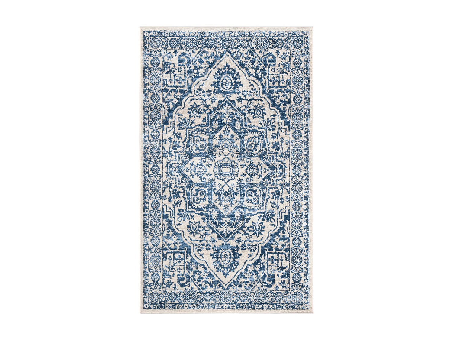 Tapis Bleu Marine/Gris 91 X 152 cm - Melany