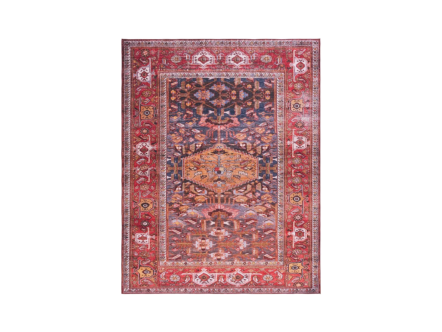 Tapis Bleu marine/rouille 244 X 305 cm - Patricia