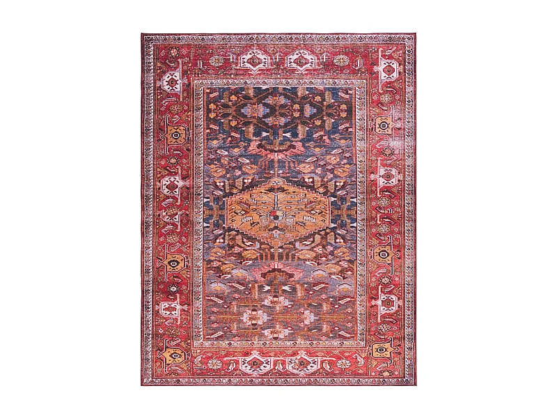 Tapis Bleu marine/rouille 244 X 305 cm - Patricia