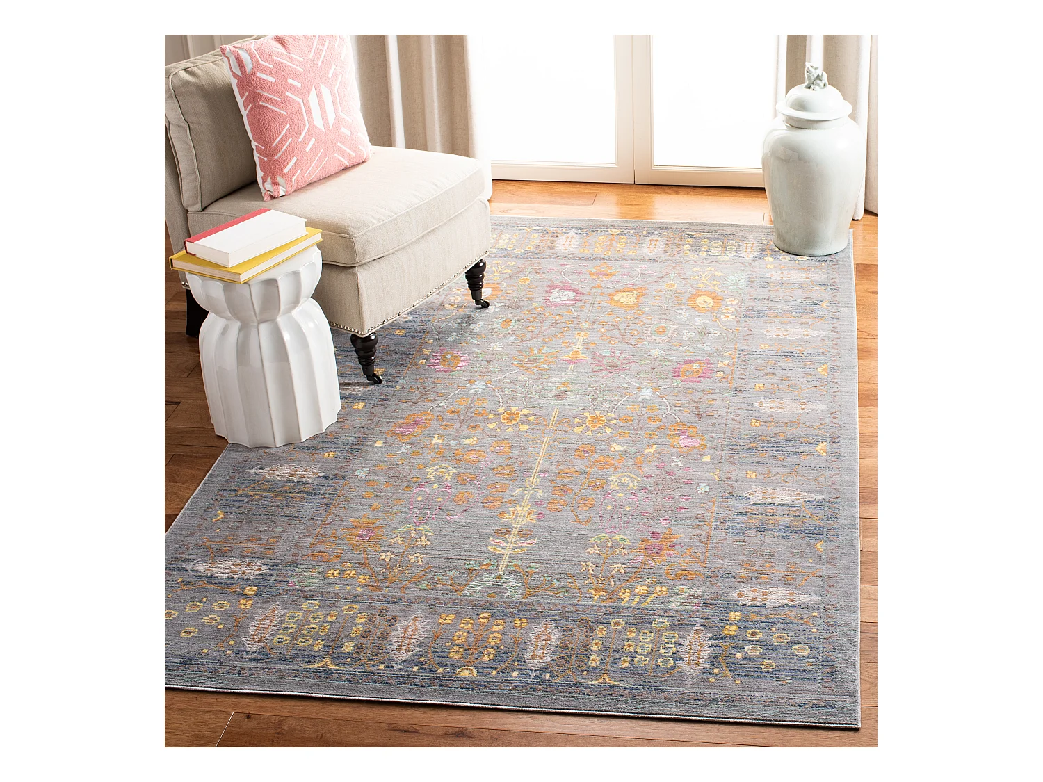 Tapis Gris/Multicolore 152 X 244 cm - Tatum