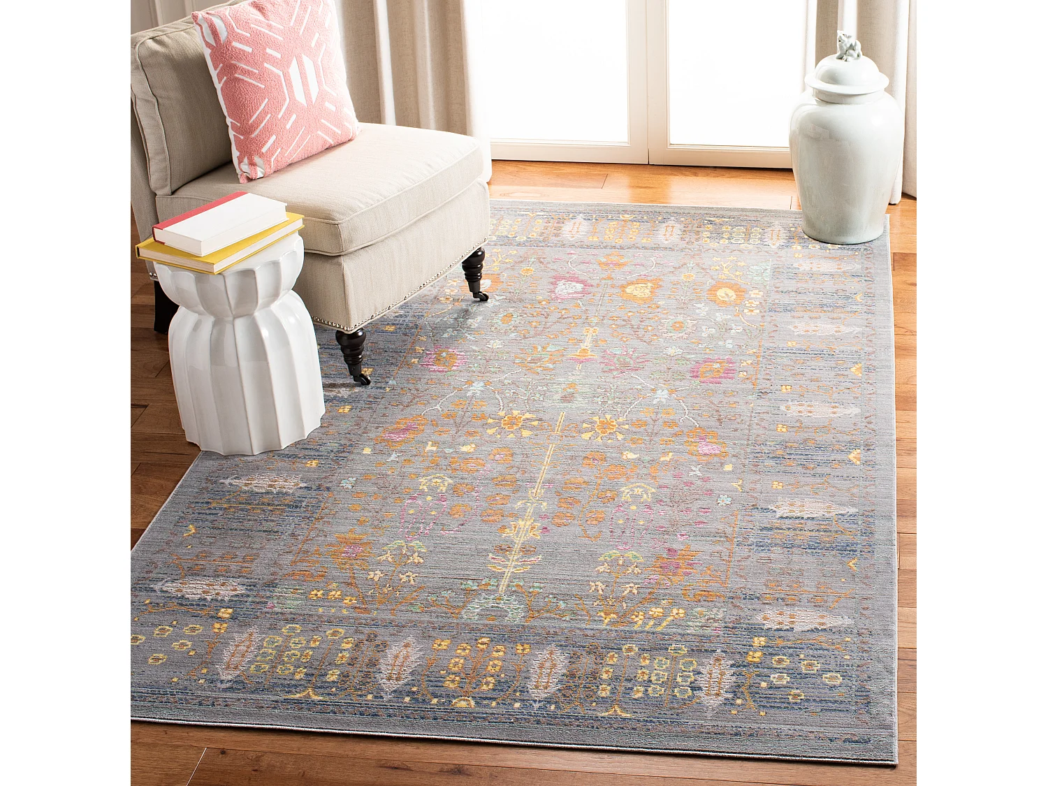 Tapis Gris/Multicolore 152 X 244 cm - Tatum