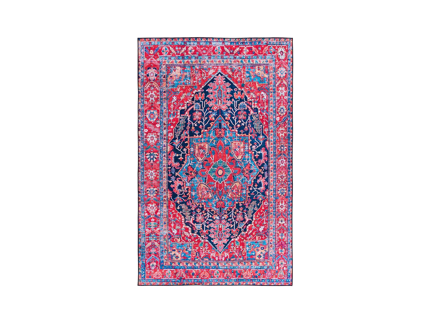 Tapis Bleu Marine/Rouge 152 X 244 cm - Isabeau