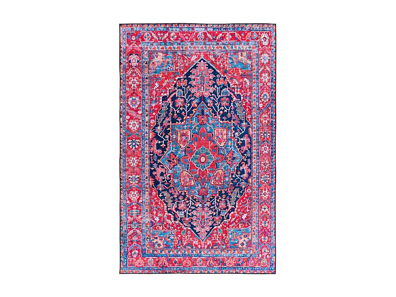 Tapis Bleu Marine/Rouge 152 X 244 cm - Isabeau