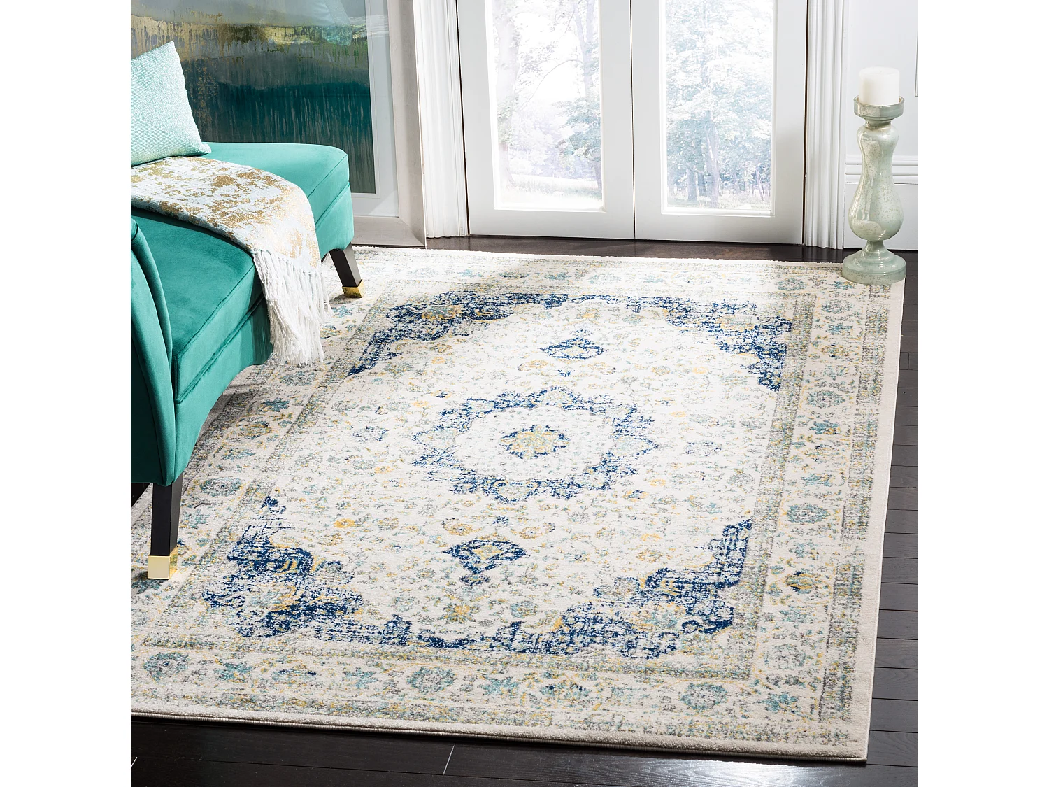 Tapis Neutre/Bleu 122 X 183 cm - Nichol