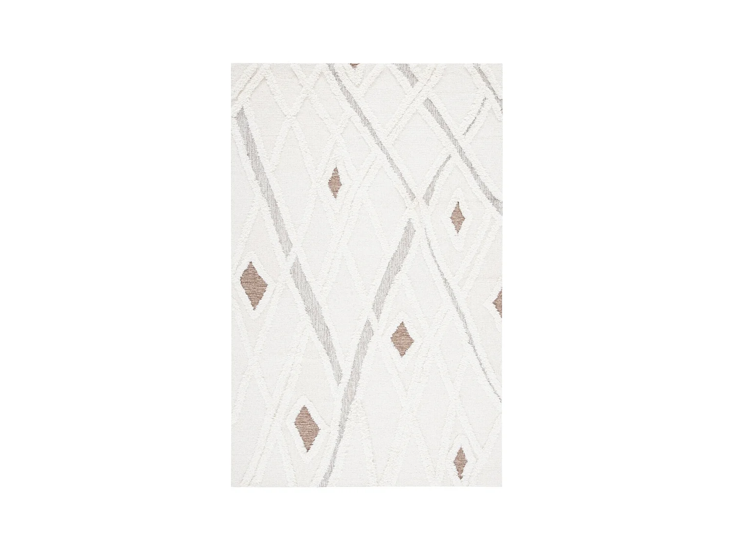 Tapis Ivoire/Marron 91 X 152 cm - Cyra