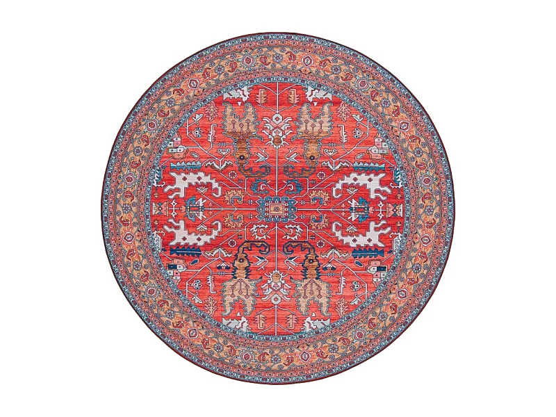 Tapis Rouge/Bleu 183 X 183 cm - Fiora