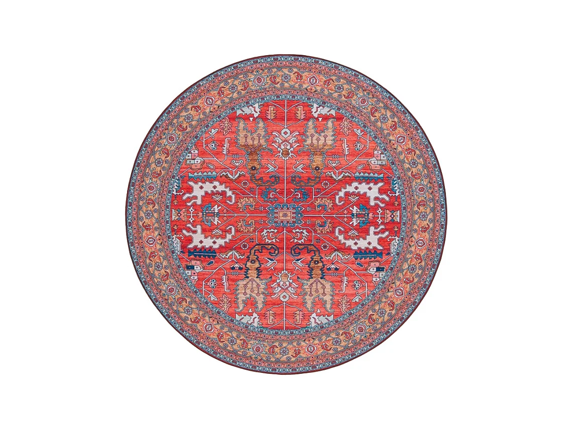 Tapis Rouge/Bleu 183 X 183 cm - Fiora
