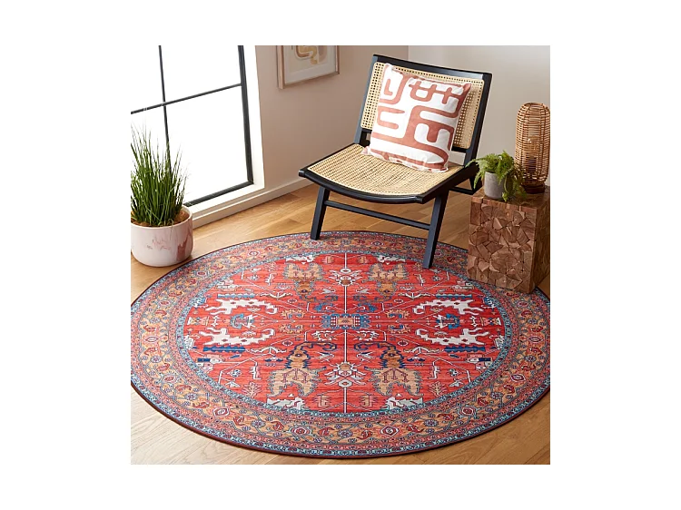 Tapis Rouge/Bleu 183 X 183 cm - Fiora