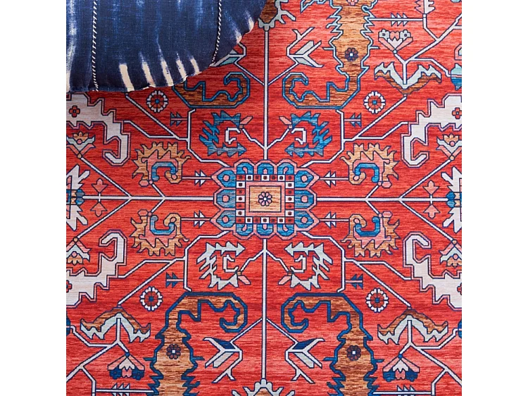 Tapis Rouge/Bleu 183 X 183 cm - Fiora
