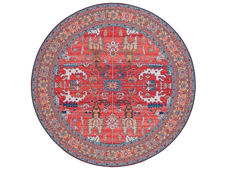 Tapis Rouge/Bleu 183 X 183 cm - Fiora