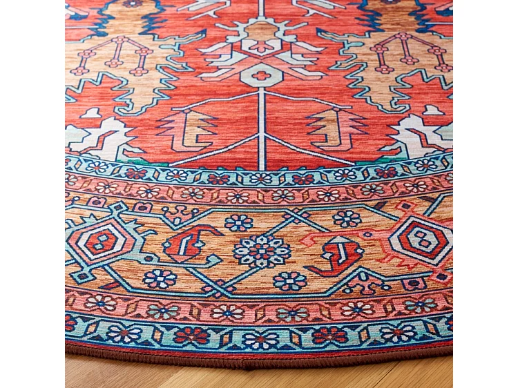 Tapis Rouge/Bleu 183 X 183 cm - Fiora