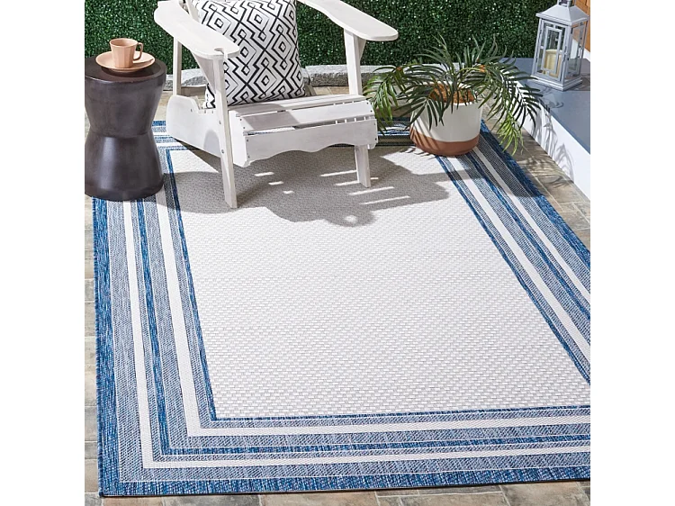 Tapis Ivoire/Marine 160 X 231 cm - Aeliana