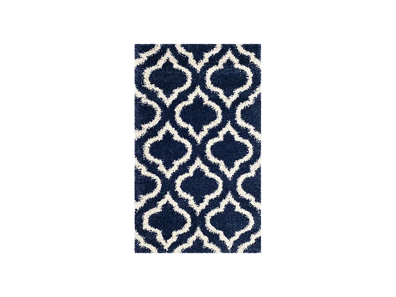 Tapis Bleu Marine/Neutre 91 X 152 cm - Mati