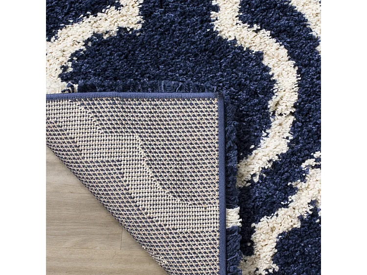Tapis Bleu Marine/Neutre 91 X 152 cm - Mati