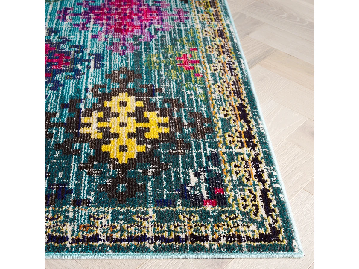 Tapis Bleu/Multicolore 122 X 170 cm - Lunya