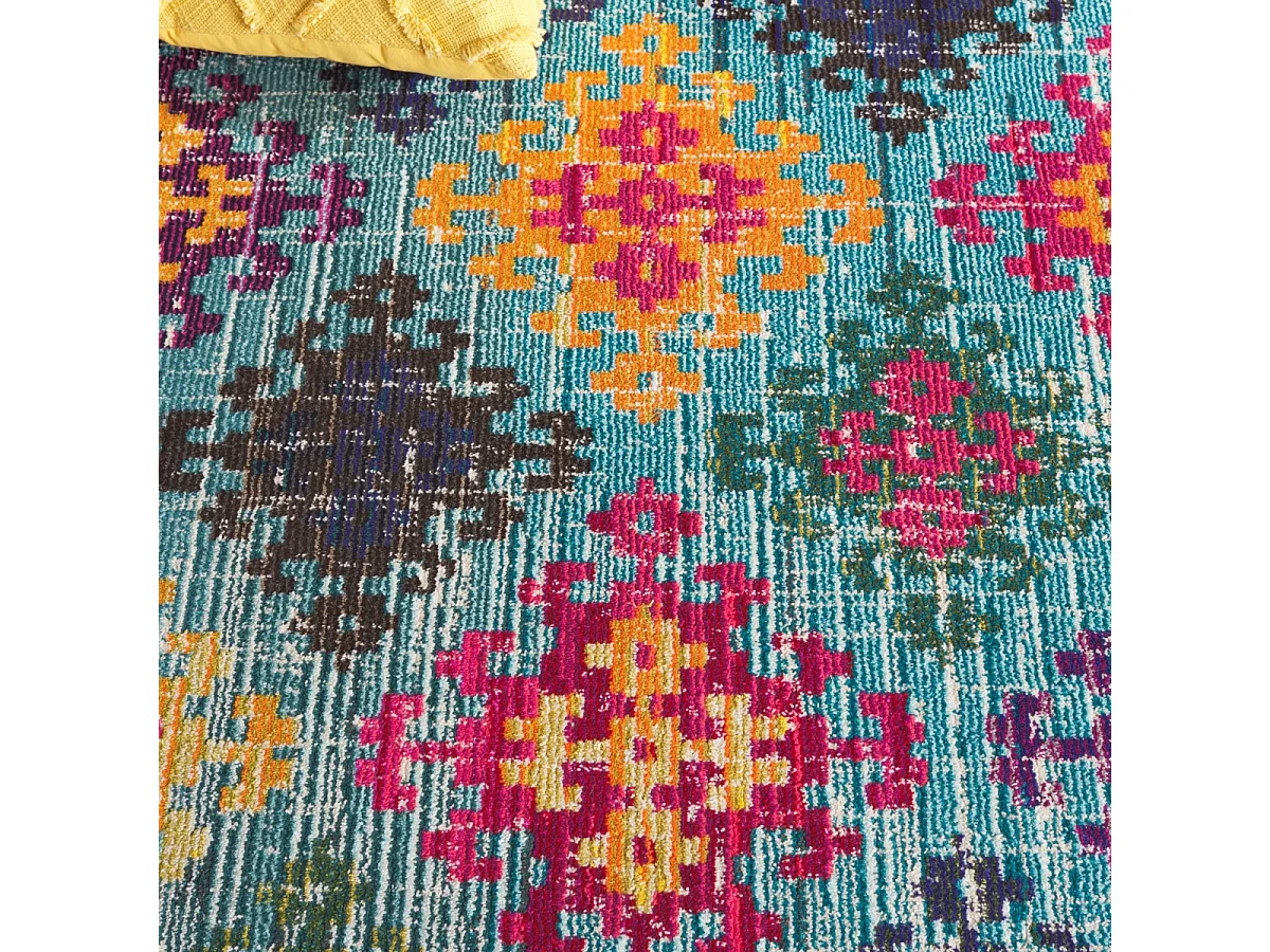Tapis Bleu/Multicolore 122 X 170 cm - Lunya