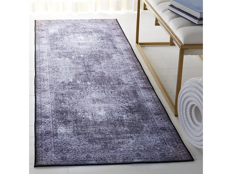 Tapis Noir/Gris 76 X 244 cm - Veda
