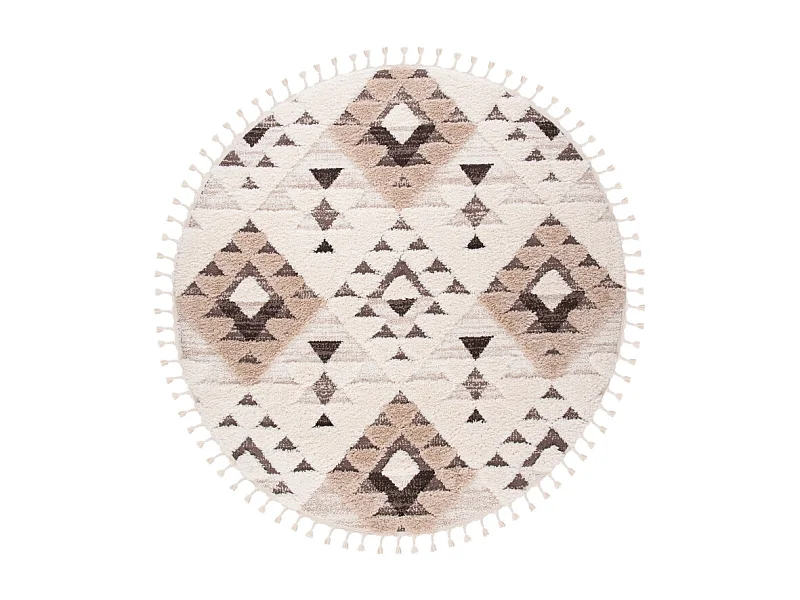 Tapis Ivoire/Marron 160 X 160 cm - Bianca