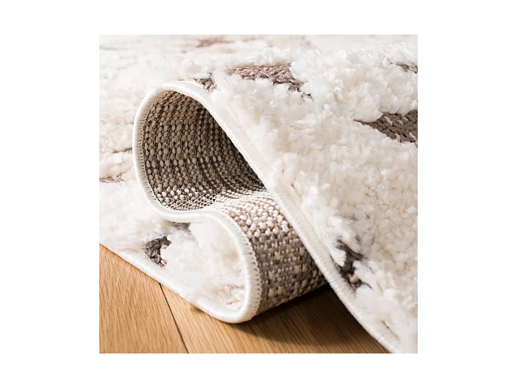 Tapis Ivoire/Marron 160 X 160 cm - Bianca