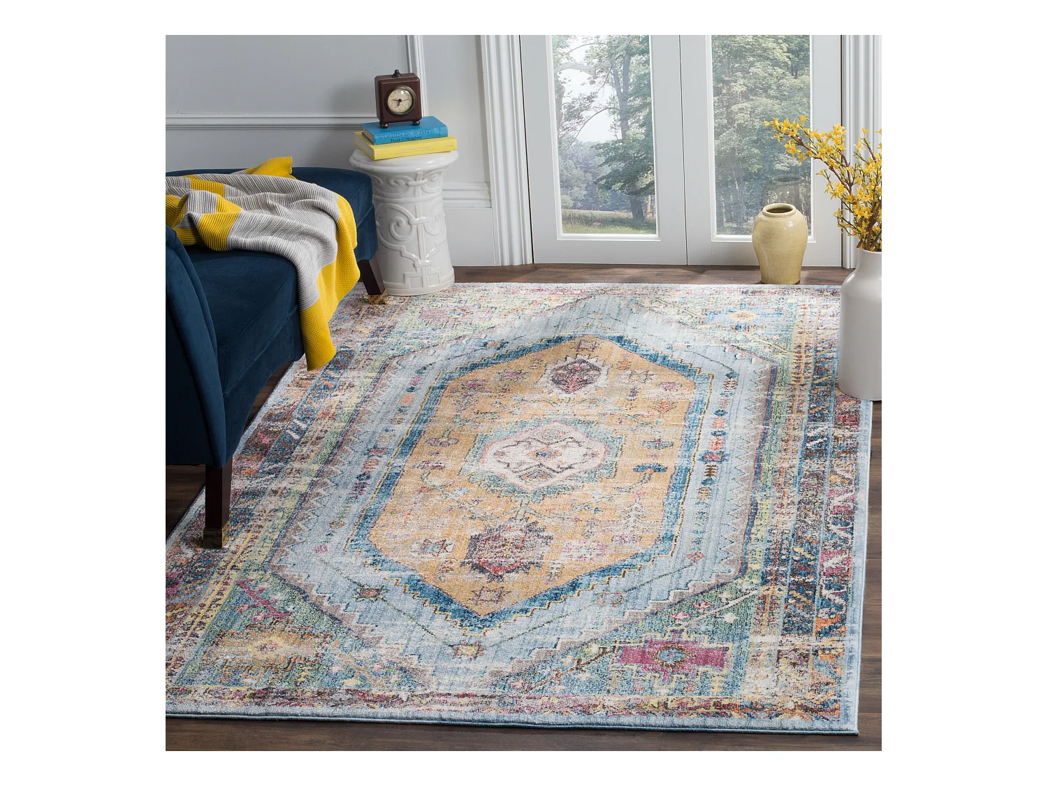 Tapis Bleu/Neutre 122 X 183 cm - Marlie