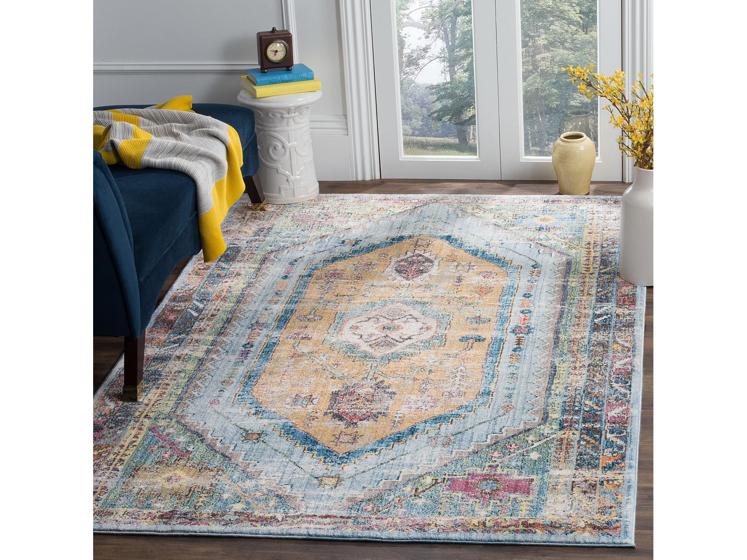Tapis Bleu/Neutre 122 X 183 cm - Marlie