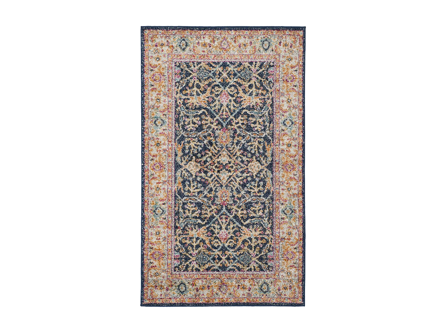 Tapis Bleu/Neutre 91 X 152 cm - Melvina