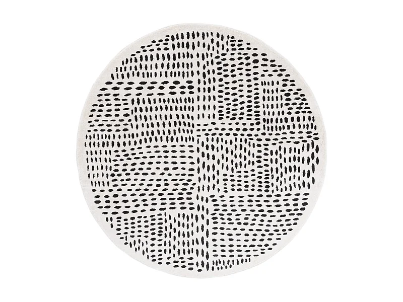 Tapis IVOIRE/NOIR 201 X 201 cm - Grazia