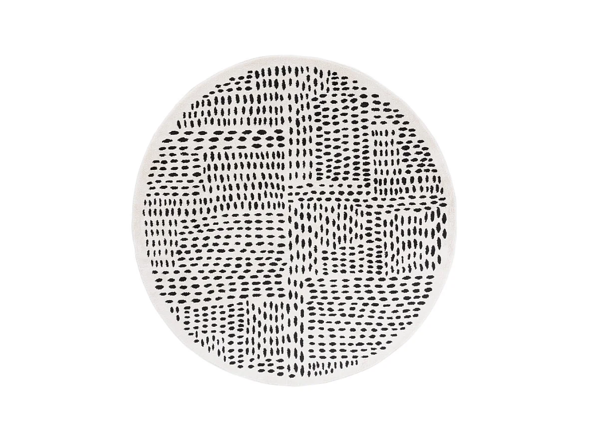 Tapis IVOIRE/NOIR 201 X 201 cm - Grazia