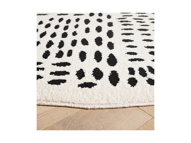 Tapis IVOIRE/NOIR 201 X 201 cm - Grazia