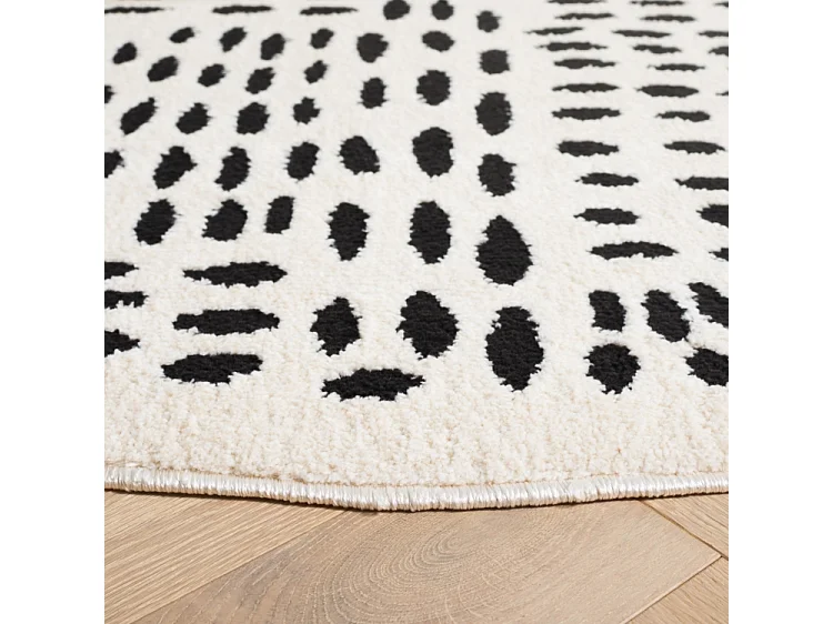 Tapis IVOIRE/NOIR 201 X 201 cm - Grazia