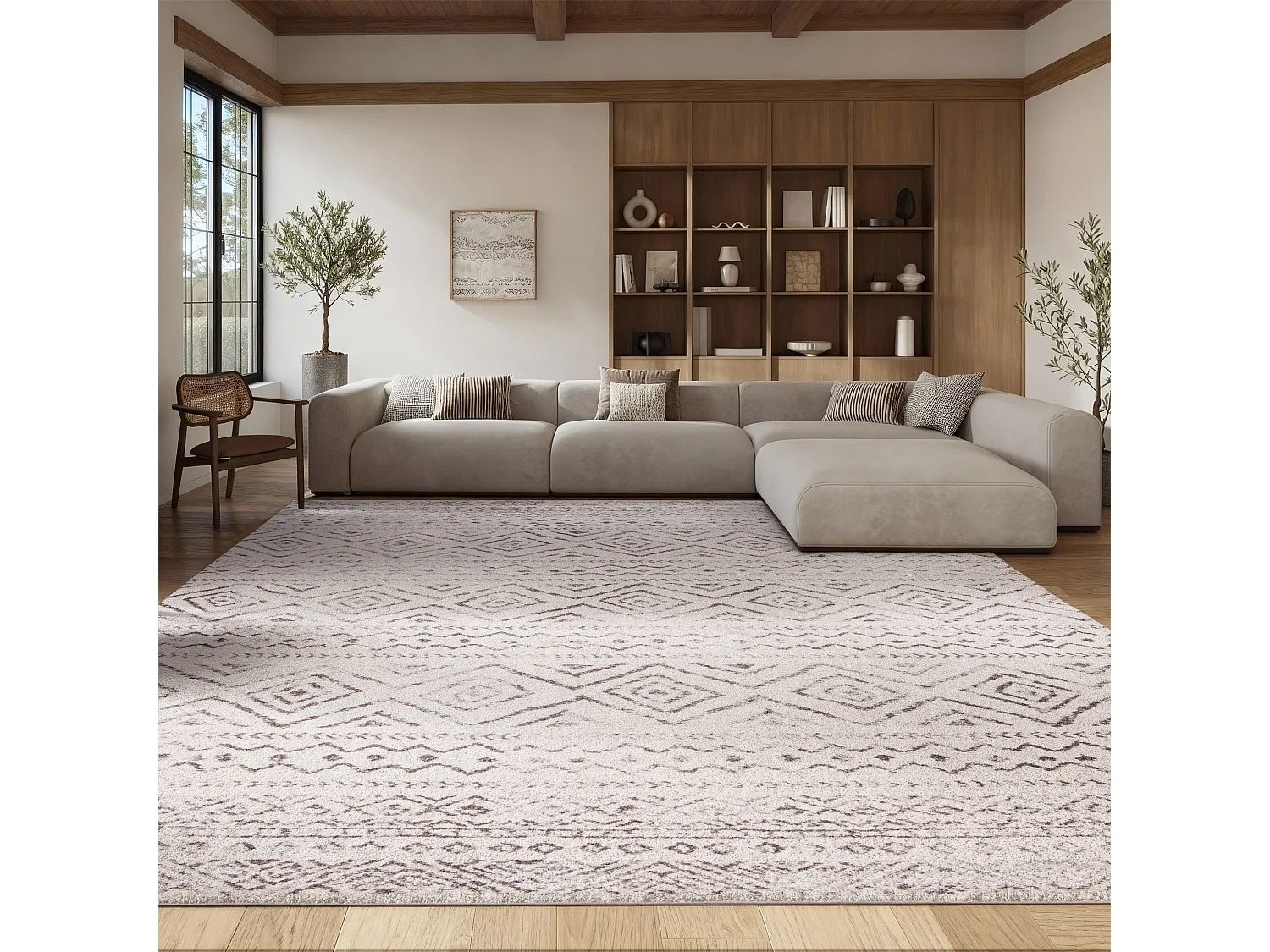 Tapis Neutre/Gris 183 X 274 cm - Makayla