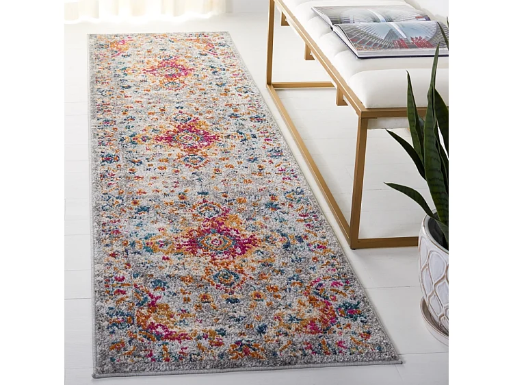 Tapis Gris/Fuchsia 69 X 244 cm - Shannon