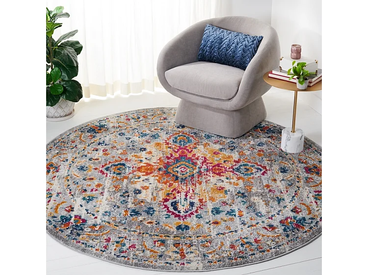 Tapis Gris/Fuchsia 201 X 201 cm - Shannon